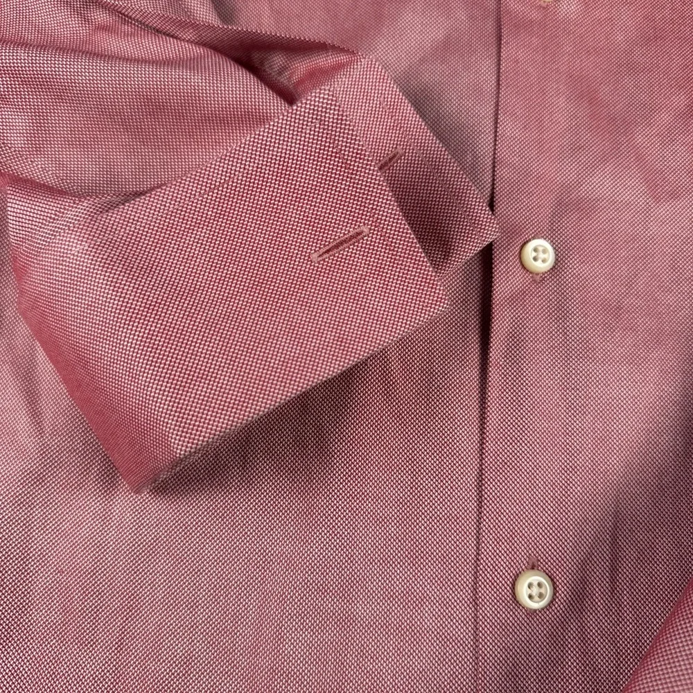 Banana Republic Non Iron Tailored Slim Fit Red Shirt Men's Size L (16-16 1/2)‎